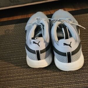 Puma light gray and Black Athletic Shoes
